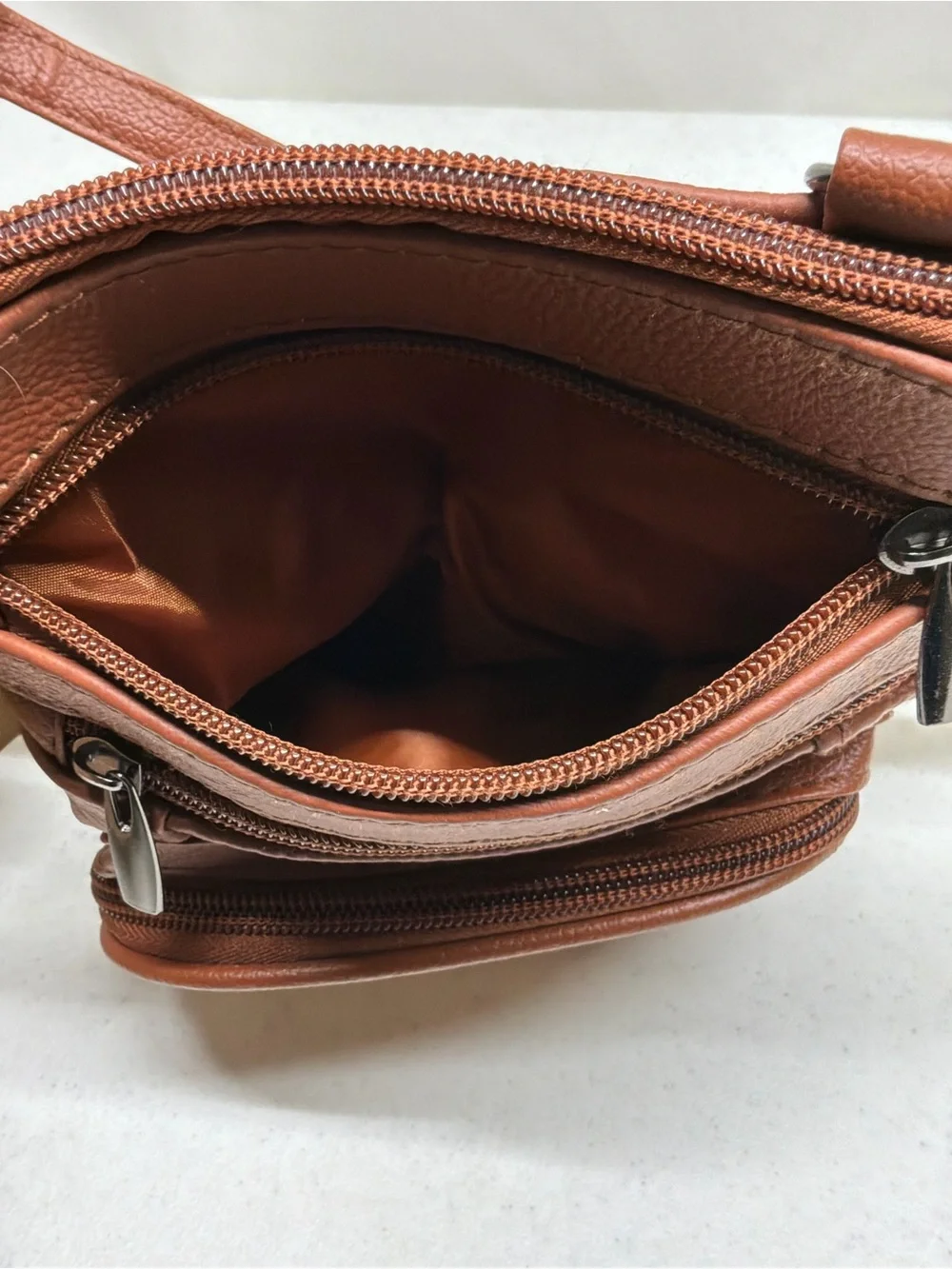 Maze Brown Genuine Leather Crossbody Bag 7